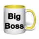 Чашка с печатью "Big Boss" (цвет жёлтый) (32752) - изображение 2