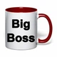 Чашка с печатью "Big Boss" (цвет бордовый) (32750) - изображение 2