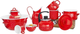 Czajnik Orion Tecka z gwizdkiem emaliowany Czerwony w grochy 1.75 l (8592381160326) - obraz 4