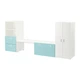 Комплект стеллажа, стола, комода и шкафа IKEA STUVA / FRITIDS 300x50x128 см голубой 392.531.38 - изображение 1