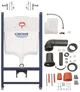 Инсталляция Grohe Rapid SL Solido 38971000 + панель смыва Even 38966KV0 черная глянцевая + унитаз подвесной Kroner Oker WHI533536 Rimless с сиденьем Soft Close дюропласт (38971966KV0KO53R) - изображение 4