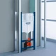 Инсталляция Grohe Rapid SL Solido 38971000 + панель смыва Even 38966KV0 черная глянцевая + унитаз подвесной Kroner Oker WHI533536 Rimless с сиденьем Soft Close дюропласт (38971966KV0KO53R) - изображение 5