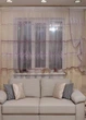 Комплект тюль зі шторкою до підвіконня Firanka Damask карниз 300см білий з фіолетовим (90_1к) - зображення 1