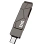 Флешка Двусторонняя USB 3.2+ Type-C OTG Брелок Поворотная 2 в 1 DM PD198 для Windows ПК и Android телефона 512 Гб Black - изображение 4