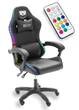 Геймерское кресло Grizzly с RGB LED подсветкой (12 режимов), Черное - изображение 1