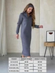 Платье на флисе длинное зимнее теплое женское Merlini Антони 700001043 2XL-3XL Серое (700001043_3) - изображение 3