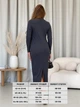 Плаття в рубчик довге осіннє жіноче Merlini Венето 700001142 L-XL Сіре (700001142_2) - зображення 3