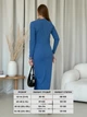 Сукня в рубчик довга осіння жіноча Merlini Кондо 700001165 2XL-3XL Синя (700001165_3) - зображення 3