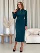 Плаття в рубчик довге осіннє жіноче Merlini Венето 700001143 L-XL Зелене (700001143_2) - зображення 1