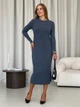 Плаття в рубчик довге осіннє жіноче Merlini Кондо 700001162 L-XL Сіре (700001162_2) - зображення 1