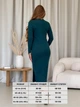 Плаття в рубчик довге осіннє жіноче Merlini Кондо 700001163 L-XL Зелене (700001163_2) - зображення 3