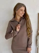 Платье на флисе длинное зимнее теплое женское Merlini Антони 700001044 4XL-5XL Мокко (700001044_4) - изображение 5