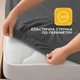 Простынь трикотажная 80/90х200х35 см на резинке IDEIA, эластичная, трикотаж, хлопок т/серая 5144446 - изображение 4