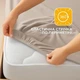 Простынь трикотажная 80/90х200х35 см на резинке IDEIA, эластичная, трикотаж, хлопок беж 5144457 - изображение 5