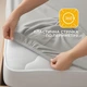 Простынь трикотажная 180/200х200х35 см на резинке IDEIA, эластичная, трикотаж, хлопок серый/беж 5143407 - изображение 2