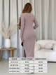 Плаття в рубчик довге осіннє жіноче Merlini Кондо 700001164 L-XL Бежеве (700001164_2) - зображення 3