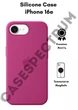Чехол силиконовый OEG Shell Guard Silicone case with Magnetic Ring MagSafe для Apple iPhone 16e 6,1” Fuchsia - изображение 1