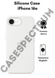 Чехол силиконовый OEG Shell Guard Silicone case with Magnetic Ring MagSafe для Apple iPhone 16e 6,1” White - изображение 1