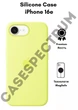 Чехол силиконовый OEG Shell Guard Silicone case with Magnetic Ring MagSafe для Apple iPhone 16e 6,1” Neon Yellow - изображение 1