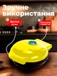 Вафельница для тонких вафель электровафельница сендвичница бутербродница мини вафельница с антипригарным покрытием Yellow - изображение 4