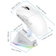 Сверхлегкая геймерская мышка Attack Shark X11 Белая (Bluetooth / 2.4G / Type-C) с RGB+ Грипсы - изображение 5