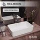 Раковина Helmken 67448000 48 см белая + донный клапан Click-Clack хром - изображение 3
