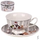 Чашка з блюдцем новорічна "Snowman's friends" 2пр/наб 180мл/14см Stenson R36271 - изображение 1