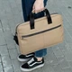 Женская деловая сумка для ноутбука до 15.6" Capitalist Str Beige, бежевая, из фактурной экокожи, 5 отделений - изображение 3