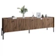 Тумба под телевизор на 3 ящика LION Wood с черными ножками 160x40x65 см Дуб Ливорно (LION-043099) - изображение 2