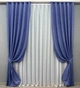 Комплект готовых штор VR-Textil Лен Мешковина № 773ш Синий 150х270см 2 шт (30-565) - изображение 2