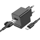 Адаптер мережевий BOROFONE Type-C cable Erudite single port charger BAS11A |1USB, 2.1A/10.5W| - изображение 1