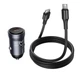 Адаптер автомобільний HOCO C to C cable Energy single port PD car charger Z62A |1Type-C, 30W/3A, PD/QC| Колір metal-grey - изображение 1