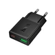 Мережевий зарядний пристрій HOCO N73 Speed PD ultra-thin charger charger Type-C cable 20W Black - зображення 3