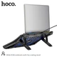 Кулер для ноутбука HOCO RGB notebook multi-fan cooling stand DH26 |10RGB Mode, 8 fans, 2USB, 17"| Black - изображение 3