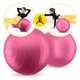 Мяч для фитнеса (арахис) 4FIZJO Air Ball Peanut 45 x 90 см Anti-Burst Pink (P-5907739318565) - изображение 2