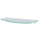 Полочка стеклянная настенная навесная радиусная Commus PL9 RC (280х1000х8мм) - изображение 1