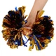 Помпони-гантелі круглі блискучі для чирлідингу і танців SP-Sport Pom-Poms C-0863 (глянцеві, пластик, 2шт, вага 1 шт - 80 г, синій-золотий) - зображення 3