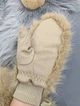 Теплі зимові рукавиці з хутром усередині для жінок InFashion 85005-1, Бежевий - зображення 8