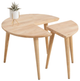 Stolik kawowy HOMLA 871127 HARMONI 59 x 59 x 42 cm naturalny (5904183871127) - obraz 1