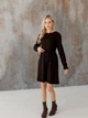 Платье короткое вязаное осеннее женское ARTKNIT Николь S Коричневое (2251948303014) - изображение 9