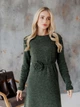 Платье длинное вязаное осеннее женское ARTKNIT Николь L Темно-зеленое (2251948766017) - изображение 5