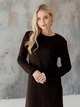 Платье длинное вязаное осеннее женское ARTKNIT Николь М Коричневое (2251948306015) - изображение 4