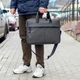 Деловая сумка для ноутбука до 15.6" Capitalist STR Gray унисекс, серая, из фактурной экокожи, 5 отделений - изображение 12