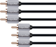 Кабель Kruger&Matz 3 x RCA-jack - 3 x RCA-jack M/M 3 м Black (5901436784746) - зображення 1