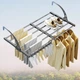 Раздвижная сушилка для белья на балкон Folding Clothes Hanger Двойная складная сушка для одежды обуви на радиатор - изображение 1