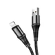 Data-кабель Hoco X50 Excellent lightning 2.4А 1 м Чорний (Q/HKKJ 003-2017) - изображение 2