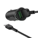 Aвтомобільний зарядний пристрій Hoco Z39 2 USB 3А QC3.0 Micro 1м, Black - зображення 3