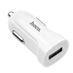 Автомобільний зарядний пристрій Hoco Z2 1.5A USB, White - зображення 1