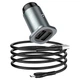 Автомобильное зарядное устройство Hoco NZ4 2USB 2.4A Micro-USB, Gray - изображение 2