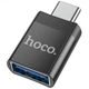 Перехідник OTG Hoco UA17 USB - Type-C, Black - зображення 1